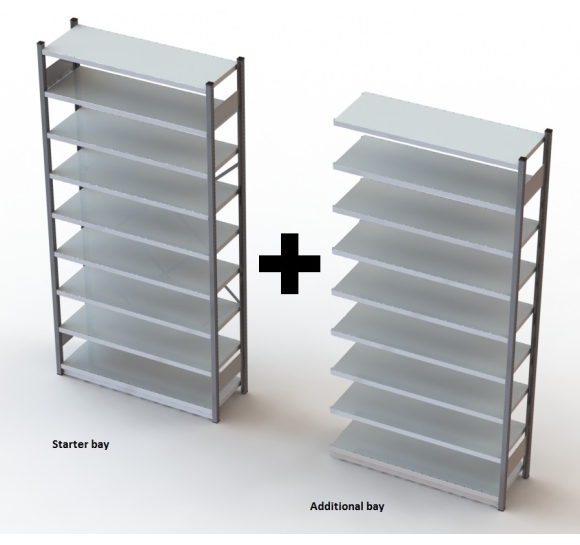 Proclass rayonnage grande hauteur pour boites d'archives