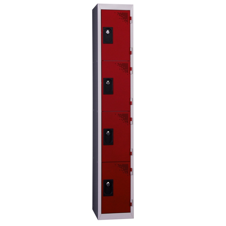 vestiaire multicases 4 cases rouge 