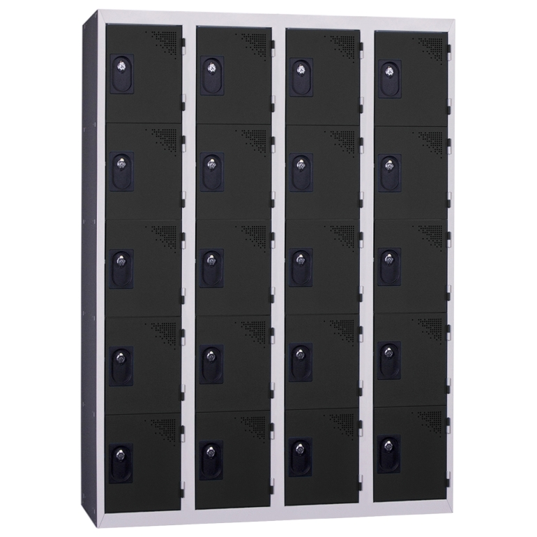 casier vestiaire métallique 4 portes monobloc anthracite