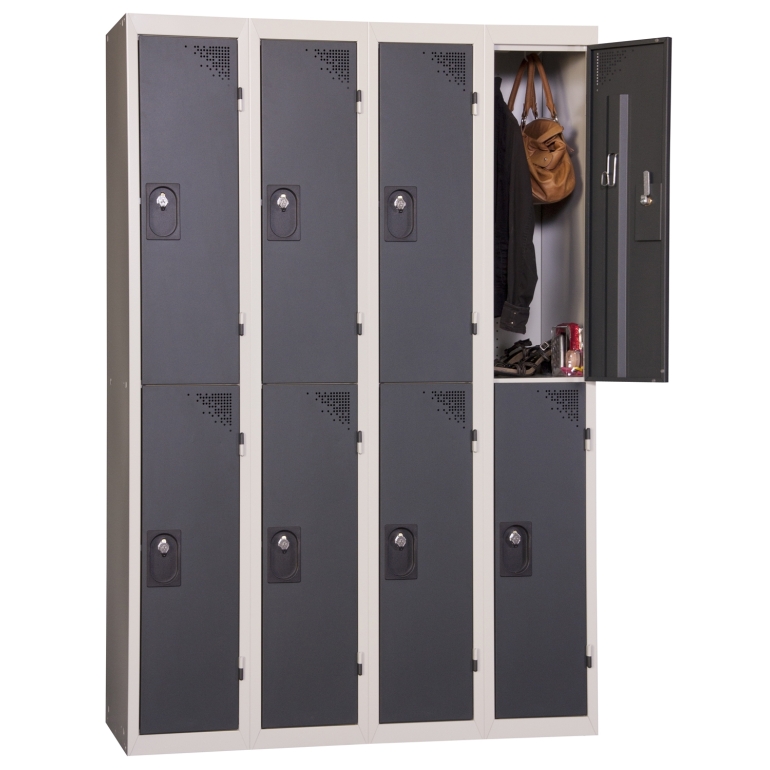 vestiaire multicases 4 colonnes kit anthracite