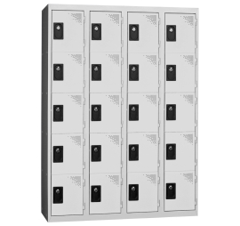 armoire casier 4 colonnes 5 cases anthracite 