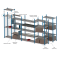 Rayonnage tubulaire galvanisé longueur 940 mm