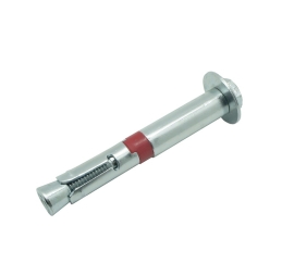 Fixation pour poteau de sécurité polyuréthane, en acier, avec tige filetée et cheville Ø 12 mm, vendue à l'unité.