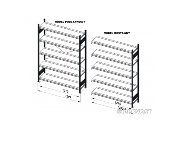 Rayonnage pour boîtes d'archives Prospace+ ouvert