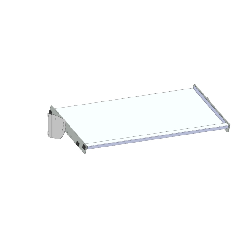 Recouvrement tôlé pour tablette modulaire 840 x 400 mm