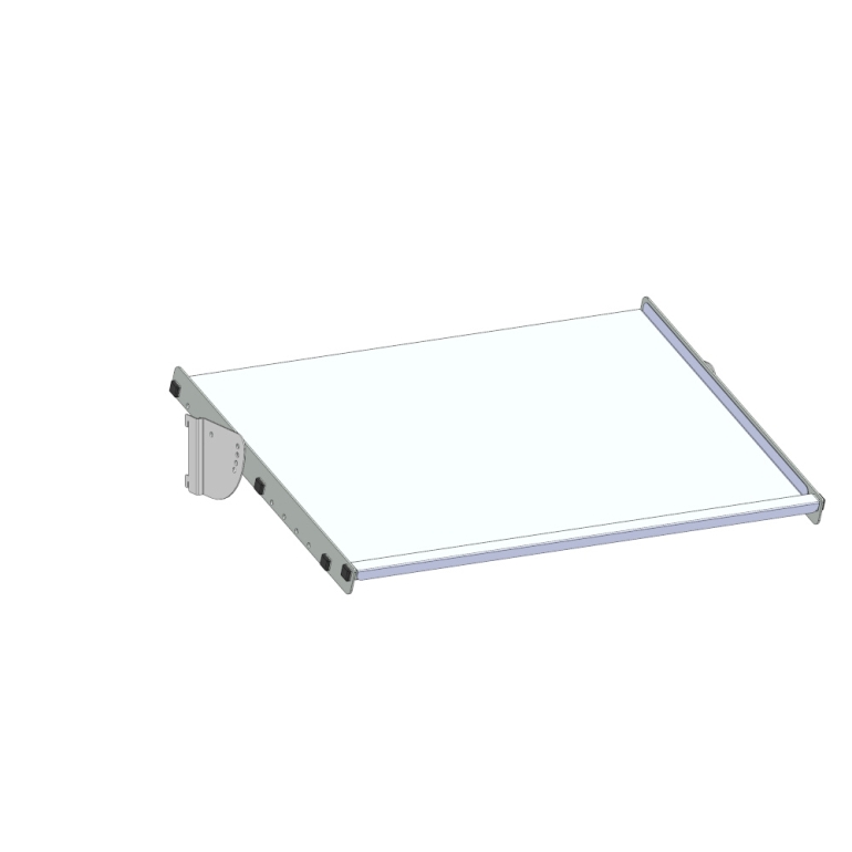 Recouvrement tôlé pour tablette modulaire 840 x 600 mm