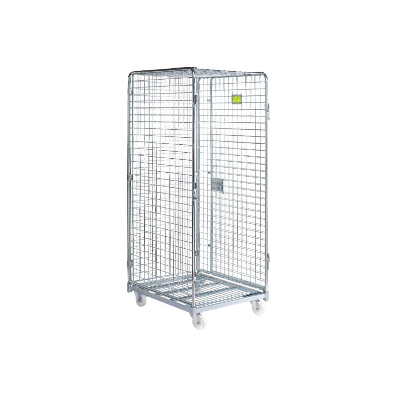Roll conteneur grillagé avec porte ouverte