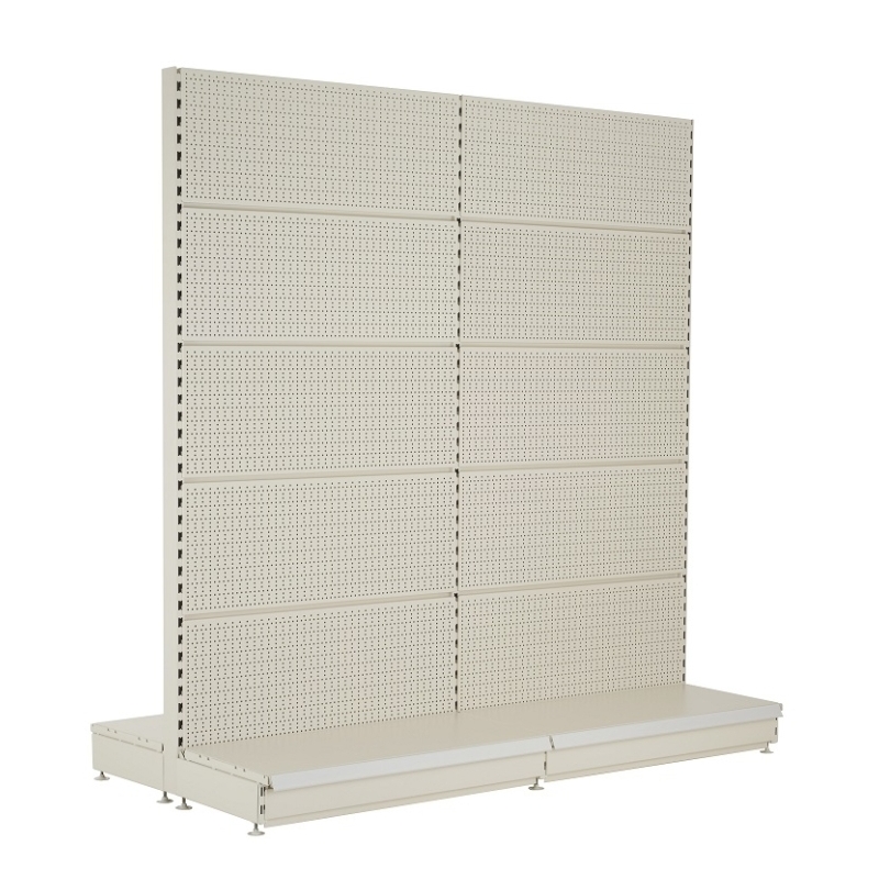 Rayonnage gondole pour magasins Promag 3 double face fond perforé