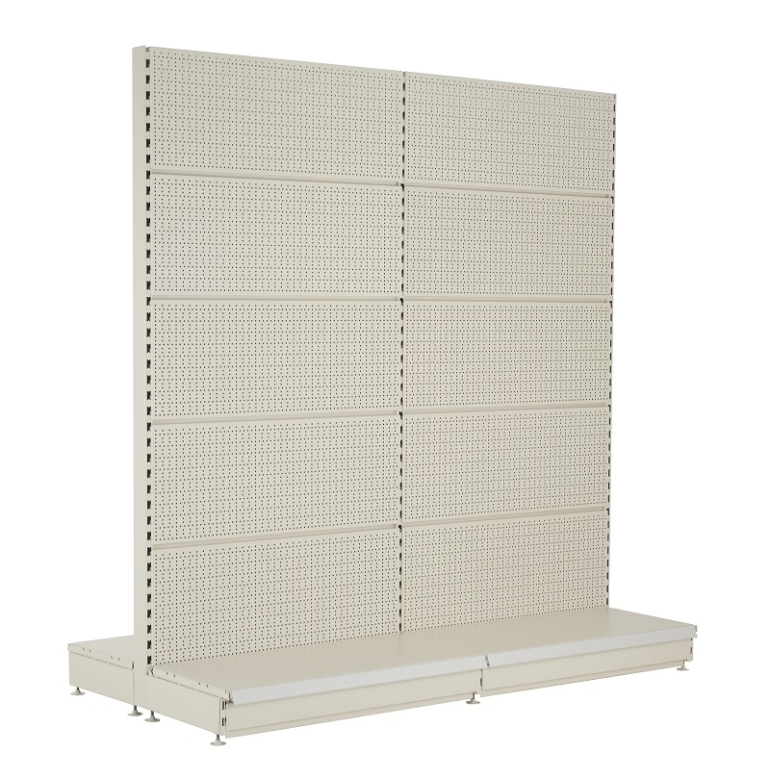 Rayonnage gondole pour magasins Promag 3 double face fond perforé