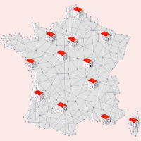 Carte de France des agences Provost